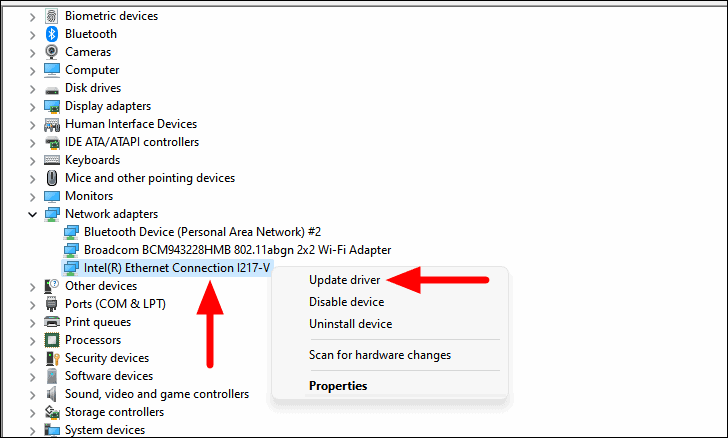 can't install ethernet driver windows 11