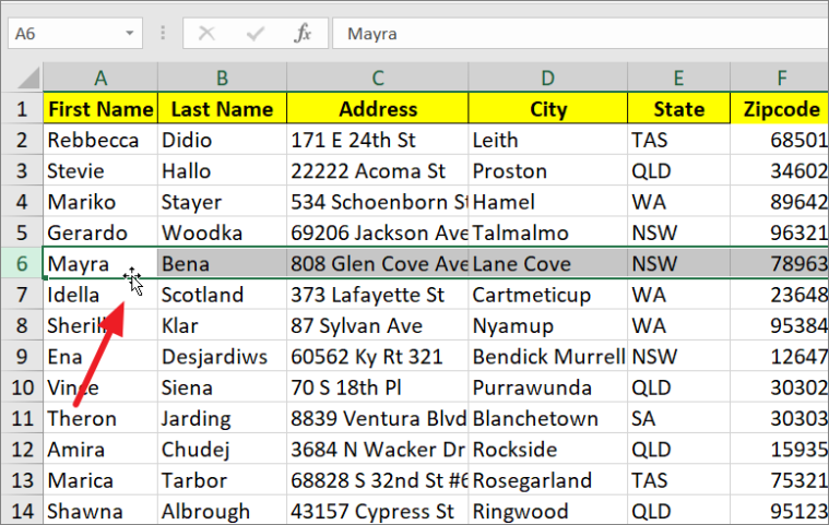 how-to-move-a-row-in-excel