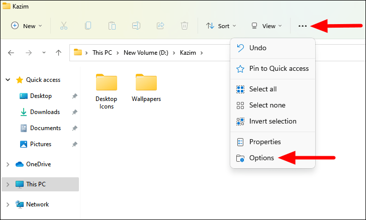 Windows deals hidden files