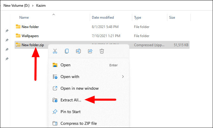 How To Zip And Unzip Files In Windows 11 And 10 Extract Zip Files ...