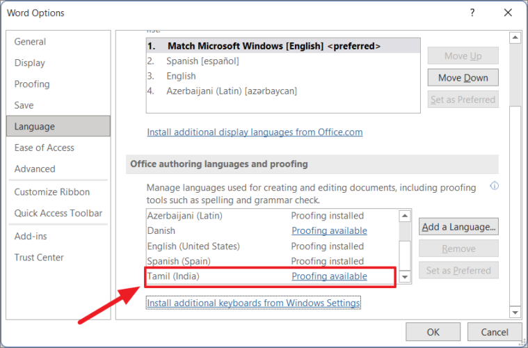 How to install Language Accessory Pack for Office Newer Versions