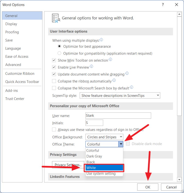 How to Change Microsoft Word to Light Mode or Dark Mode