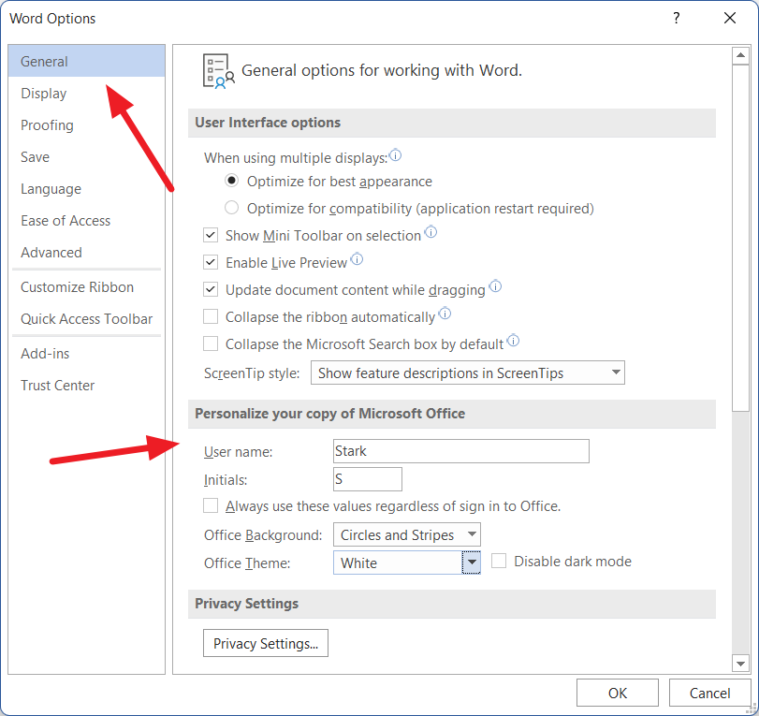 how to make word light mode on pc