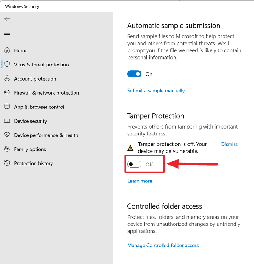 How to Enable or Disable Microsoft Defender in Windows 11