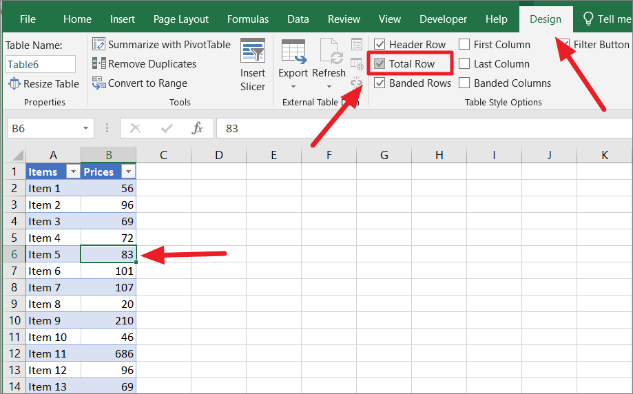 How to Total a Column in Excel