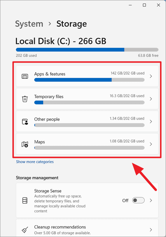 How To Check Manage And Free Up Disk Space On Windows 11