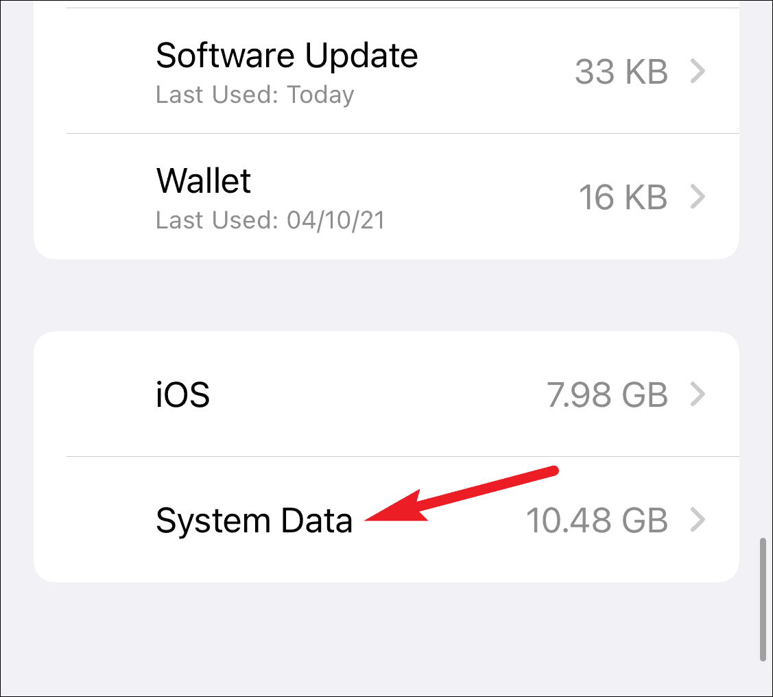 system data iphone storage ios 15