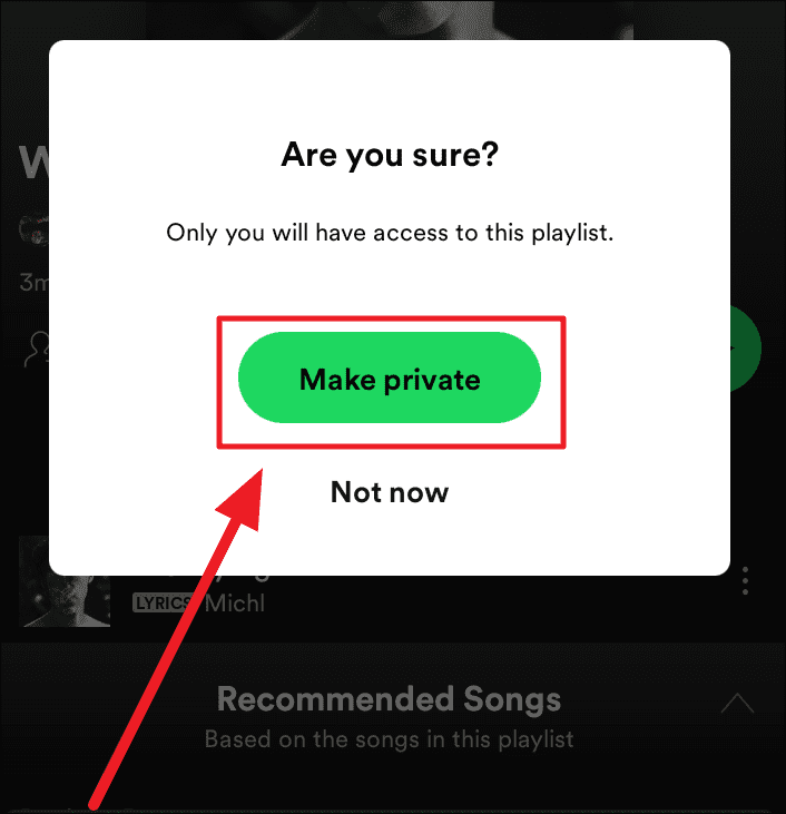 How to make your Spotify private