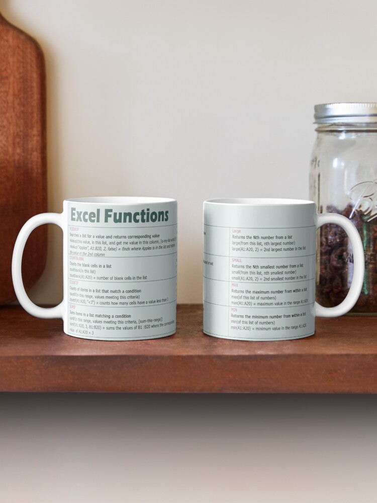 The Excel Super Shortcuts Mug - There is no Alternative – Excel Mug