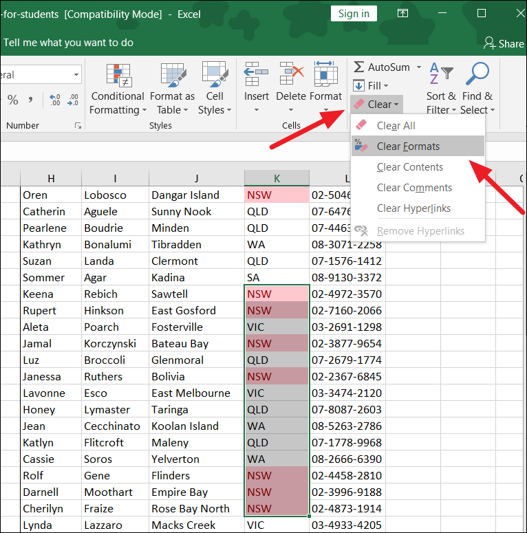 How To Clear Formatting In Excel 8875