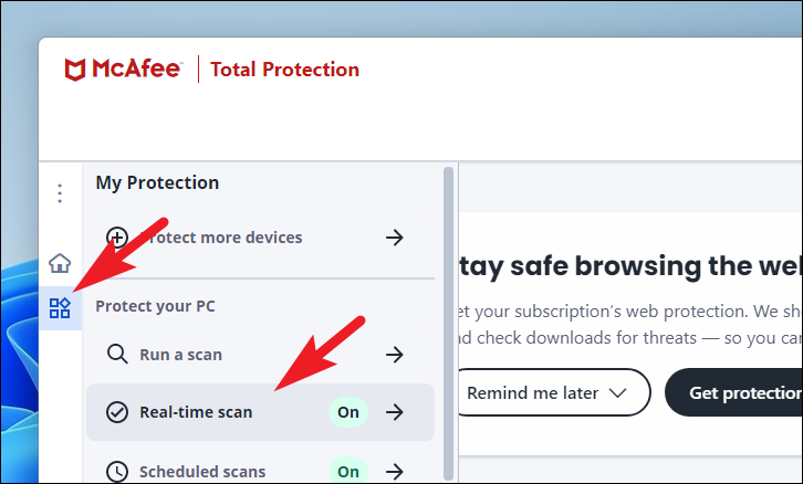 Hvordan deaktiverer jeg McAfee -antivirus i Windows 11?