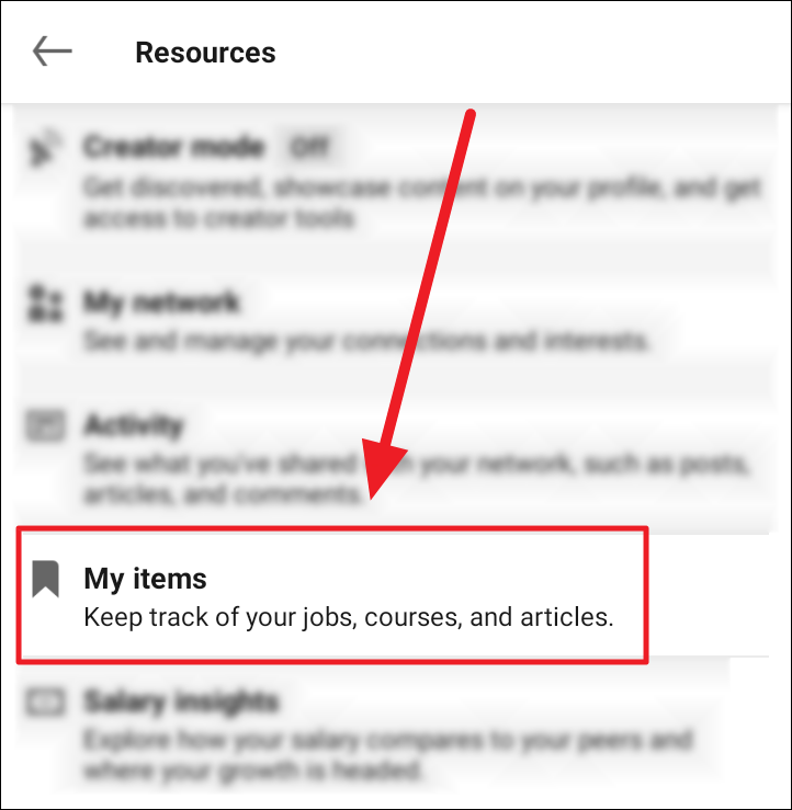 How do I find the LinkedIn posts I saved?