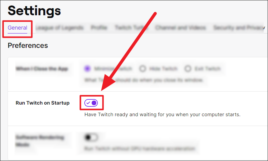 how to stop twitch app from opening on startup