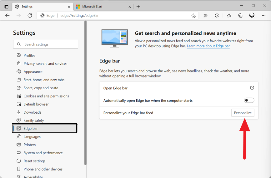 Убрать панель edge. Microsoft Edge Bar. Боковая панель Edge Windows. Управление боковой панелью в Microsoft Edge. Как в Edge старт.