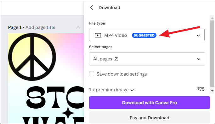 how to download shared canva presentation