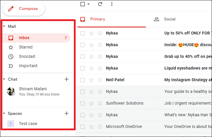 Gmail new deals look change