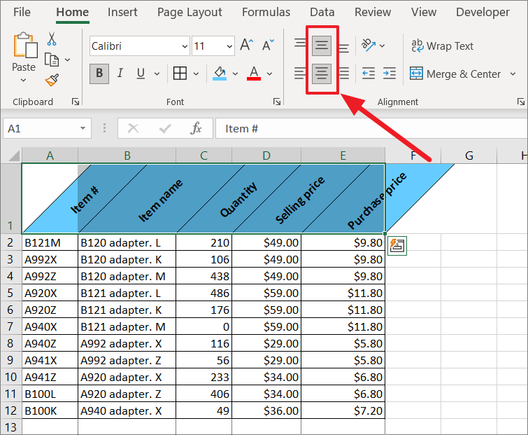 How To Rotate Text In Excel 0507