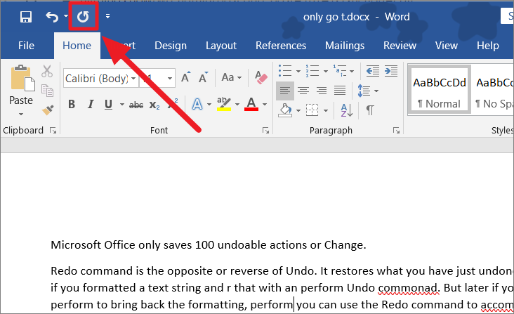 How do I repeat the last formatting in Word?