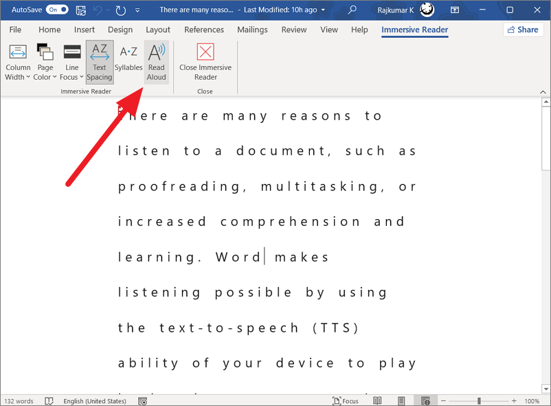 speech on word document