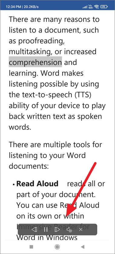 word speech read