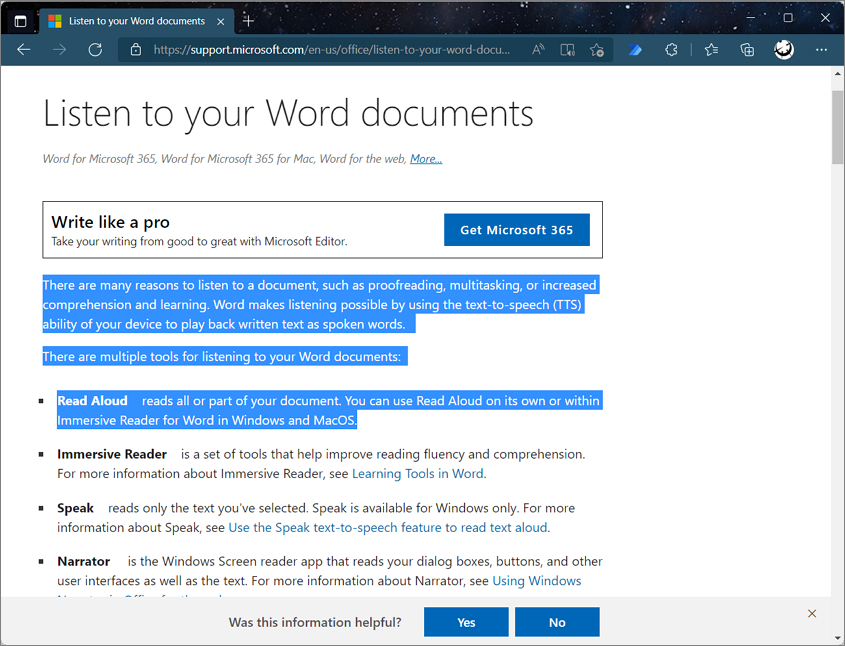 How to Use Microsoft Word Read Aloud Feature