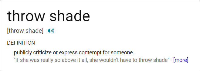 SHADE definition and meaning