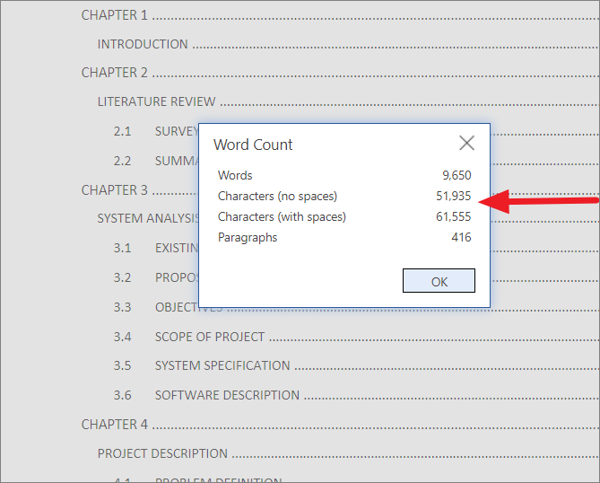 How to Count Number of Characters in a Word document? - DataFlair