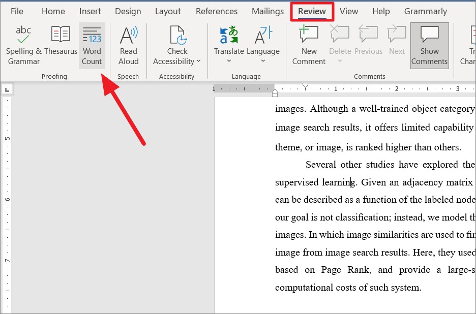 How to show a character count in Pages