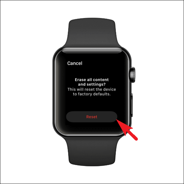 Reset apple watch discount to factory settings