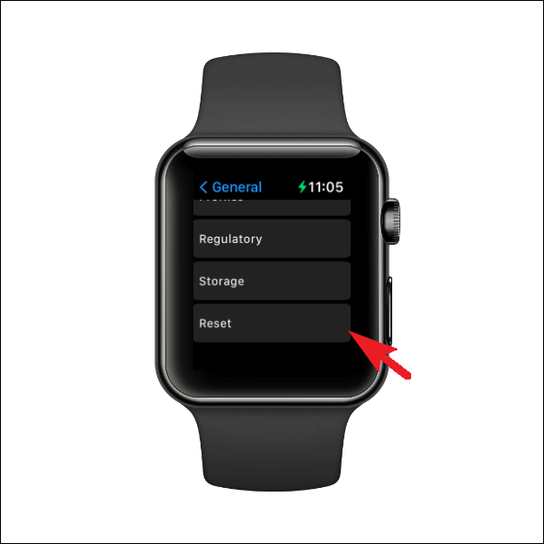 Resetting discount apple watch