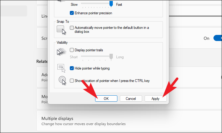 Turn On or Off Mouse Pointer Trails in Windows 11 Tutorial