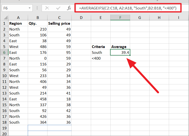 How To Use Averageif Function In Excel 