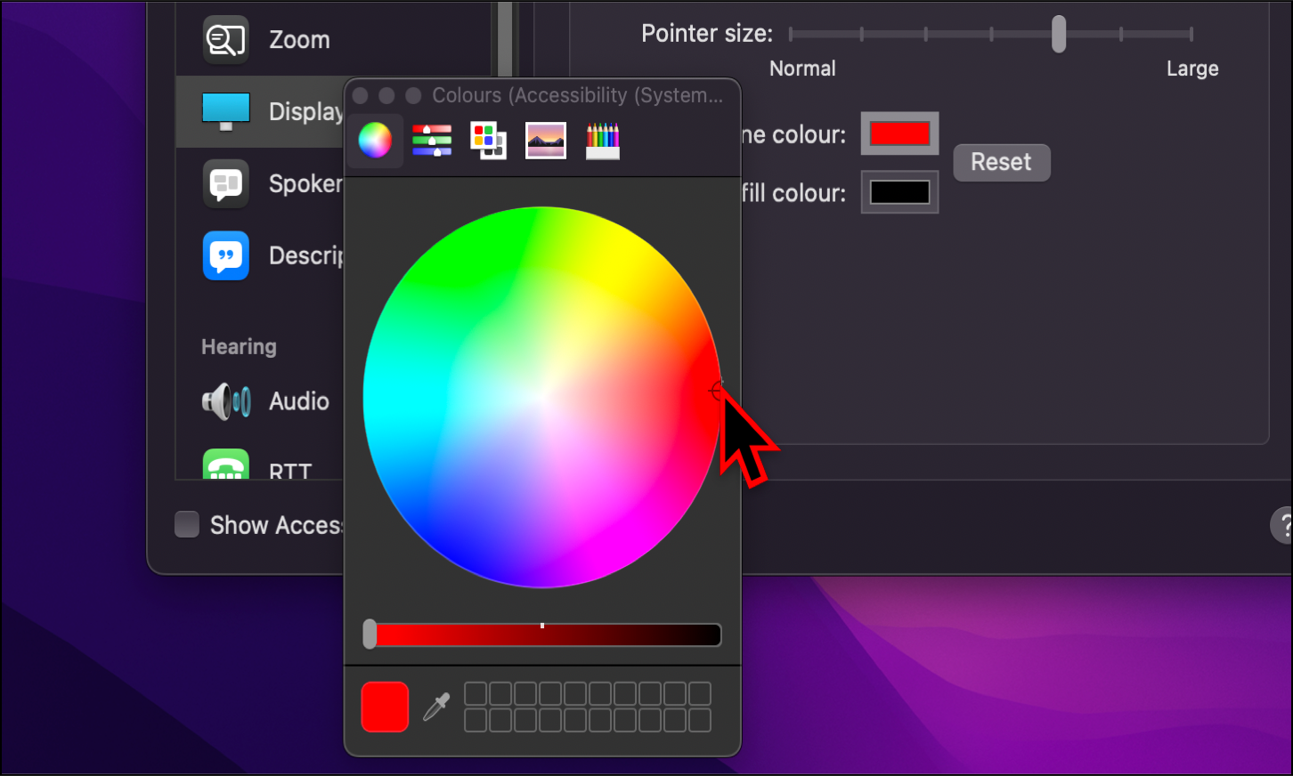 change cursor color mac