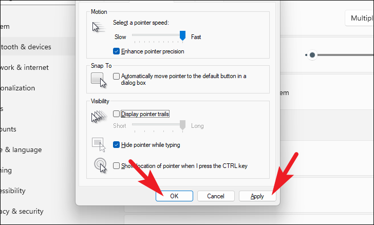 How to Enable or Disable Mouse Cursor Trails
