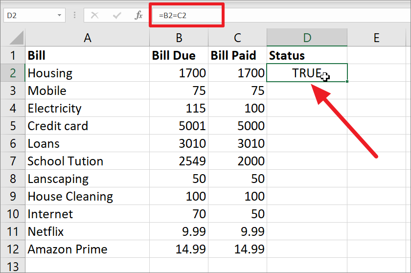 Microsoft Excel Match Two Columns