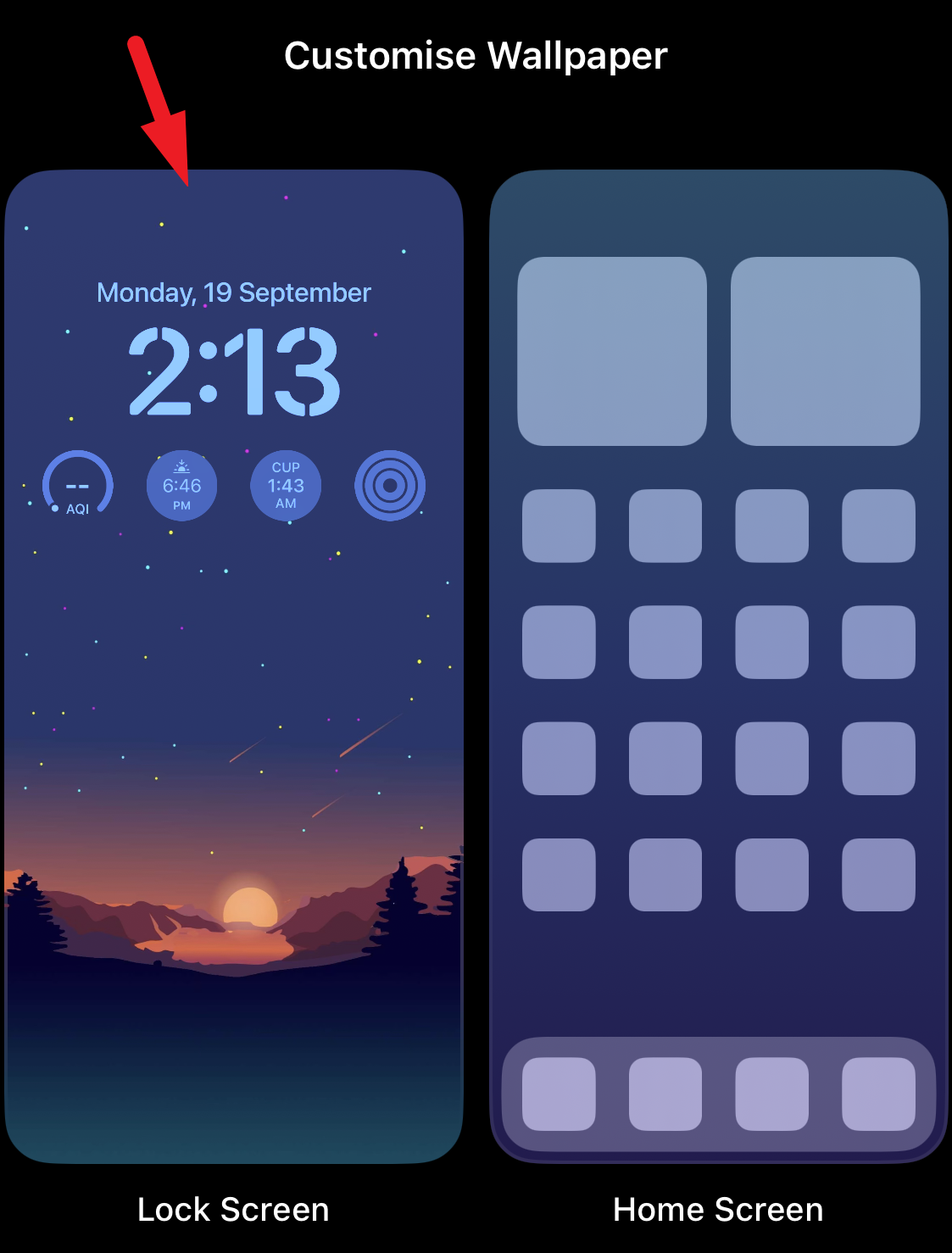 iphone new lock screen font