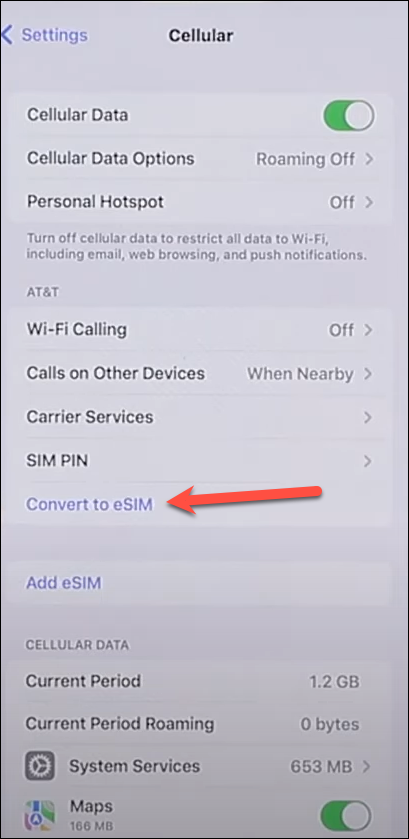 Can I convert my SIM number to eSIM?