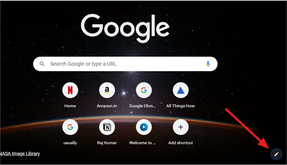 how to change google chrome homepage layout