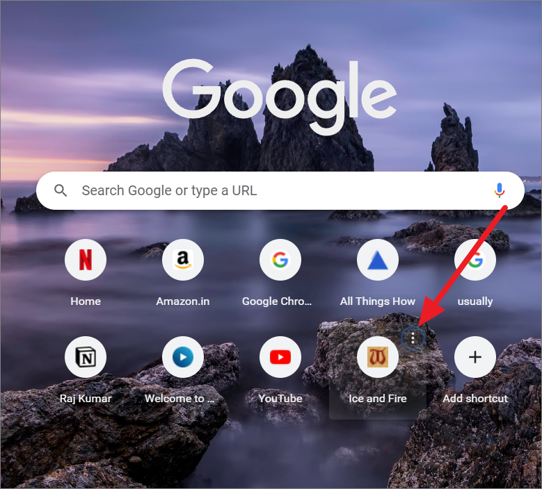 how to change google chrome homepage layout