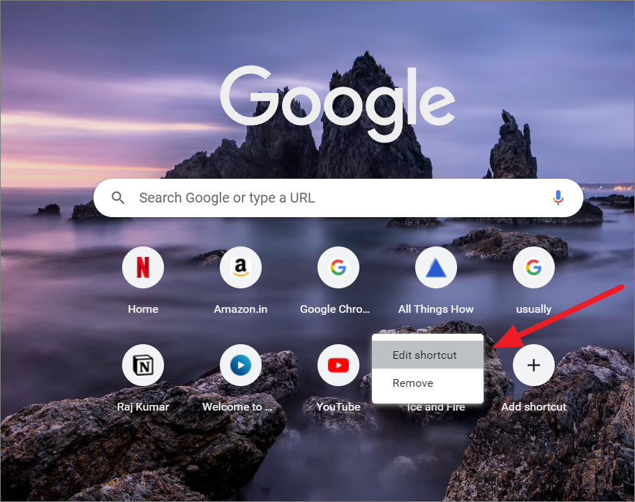 how to change google chrome homepage layout