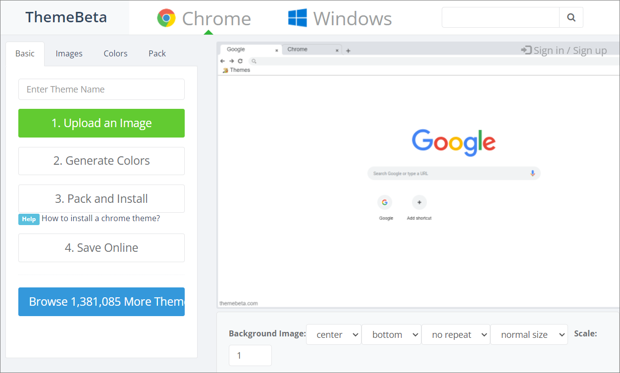 how to change google chrome homepage layout