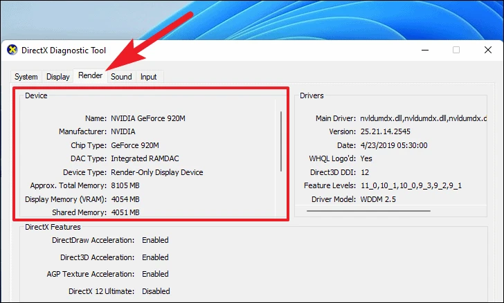 how to check vram usage windows 11