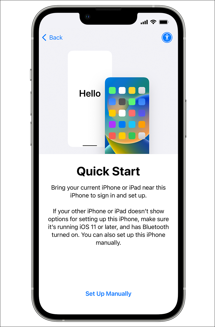 how to set up iphone 14 without apple id