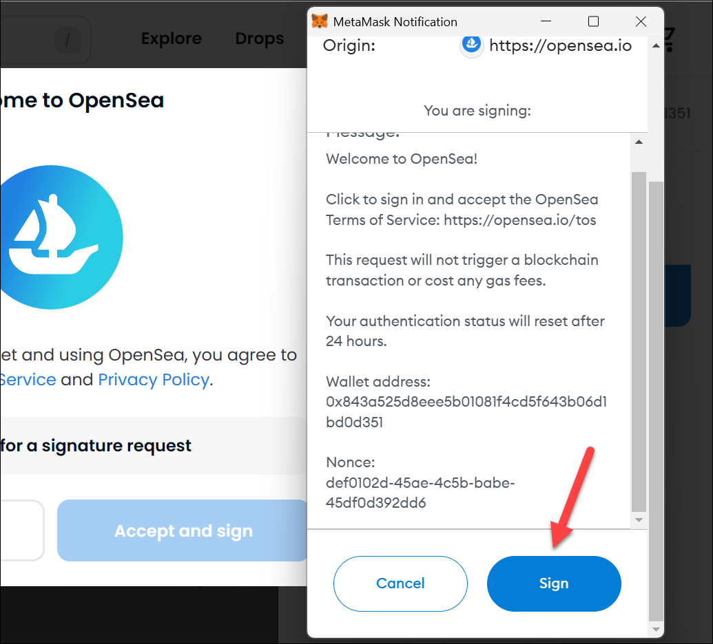 How to easily connect MetaMask wallet to OpenSea