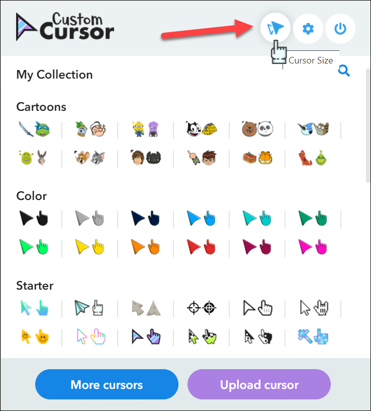 Kaching Custom Cursor - Choose a mouse cursor from our gallery or