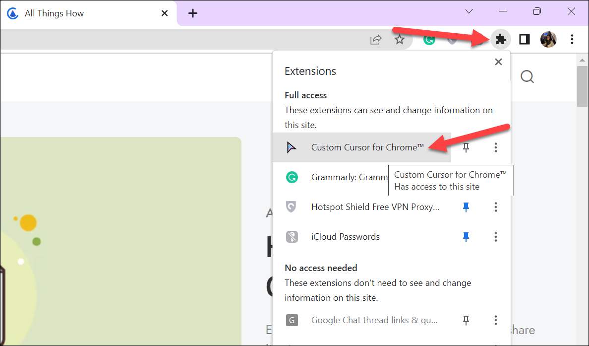 How to Get a Custom Cursor in Chrome