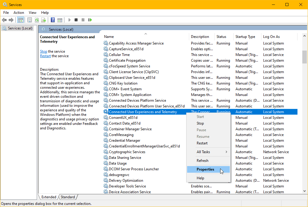 Windows 10 Connected User Experiences and Telemetry Service