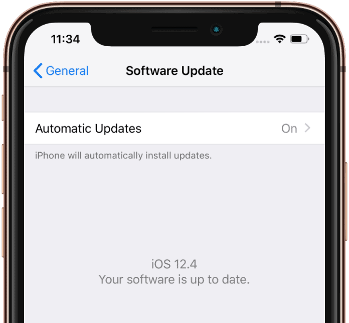 iPhone iOS 12.4 update installed