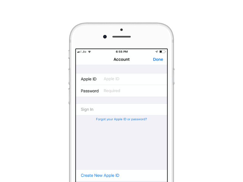 Sign in Apple ID and Password App Store iTunes Store iPhone