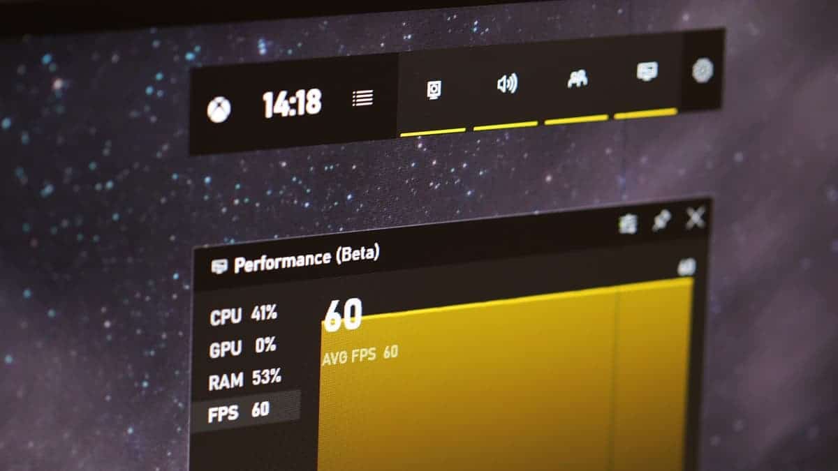 Showing FPS in Windows 10 Game Bar